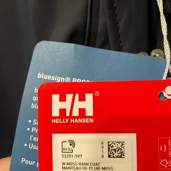 Helly Hansen Women's Moss Raincoat in Navy, Size Small, NWT - Picture 7 of 8